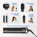 5 in 1 Blow Dryer Brush, Negative Ion Hair Dryer Brush Set Upgrade Hot Air Brush Air Styler Curling Wrap Air Curler, Curling Iron Hair Styling Tools As A Gift for Straight/Curl/Drying/Smoothing