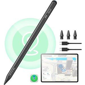 ESR Geo Digital iPad Pencil Findmy Compatible with Apple iPad 2018-2025,with Easy Shortcuts for Apple iPad A16/10/9/8 & Air 13/11 & Pro 12.9/13/11 & Mini 7/6/5,Black(No Wireless Charging)