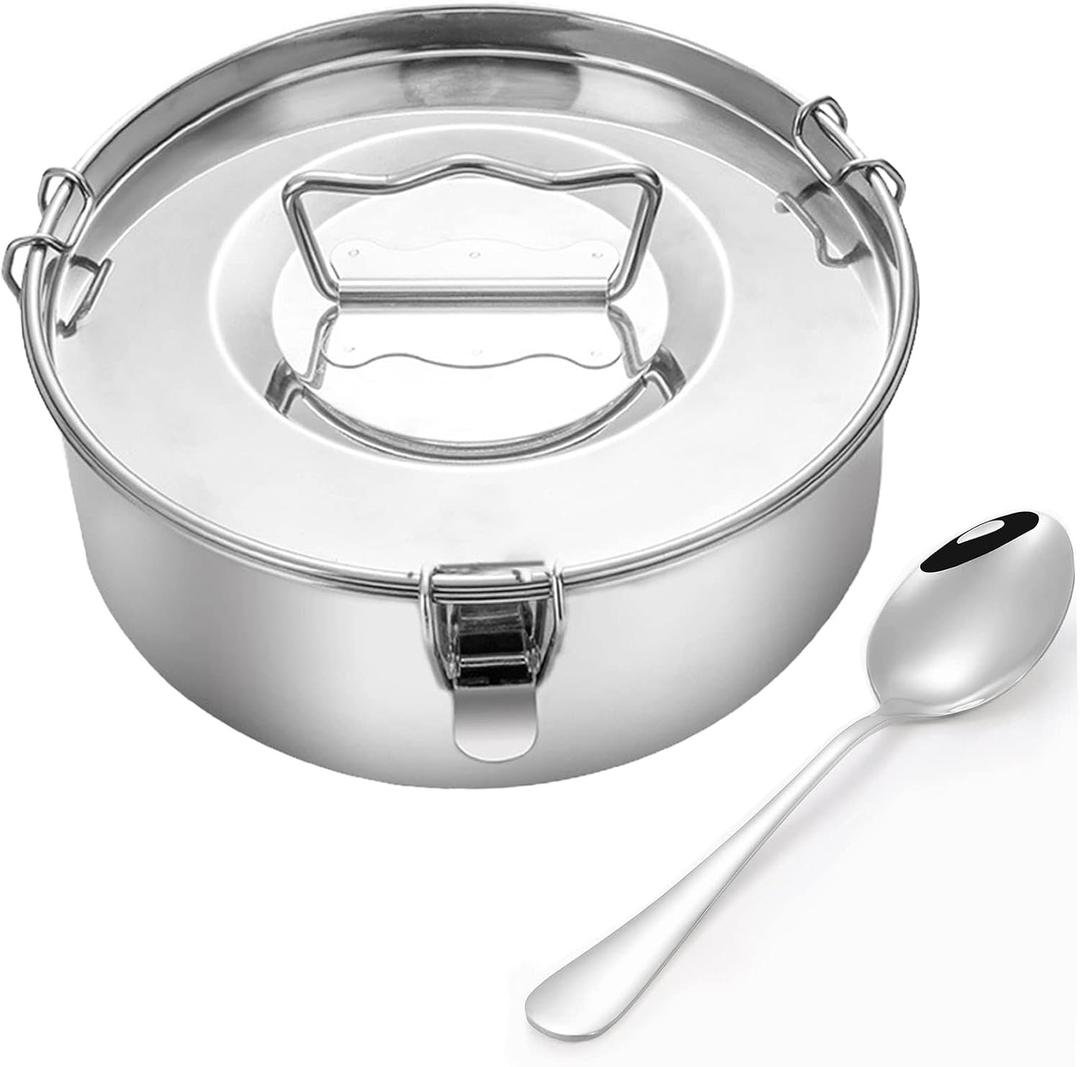 Flanera Flan Mold 1.5 Quart Capacity, Flan Pan Stainless Steel with Lid and Handle - Moldes para Flan en Bao Maria con Tapa - Instant pot Accessories