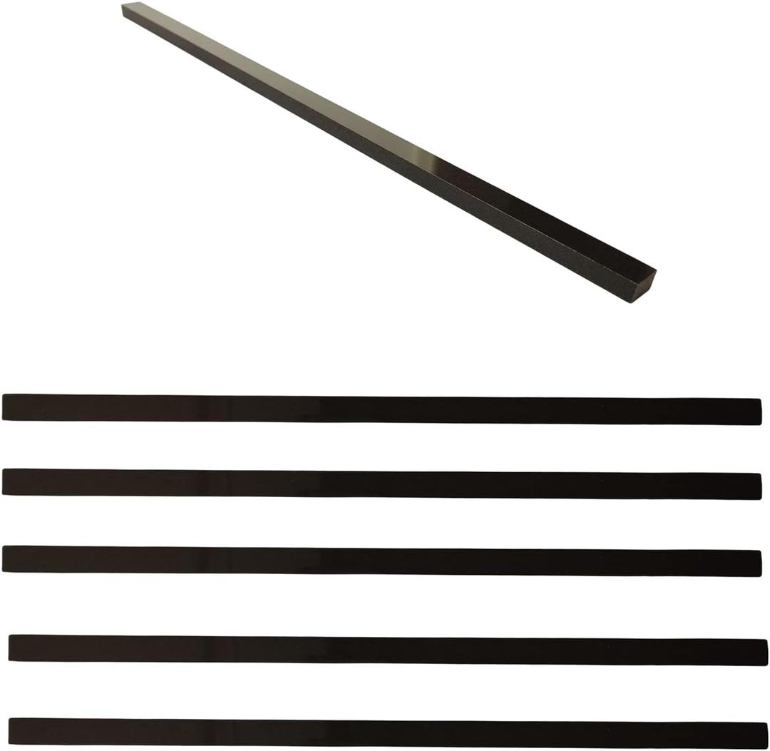 15 Pcs Marble Tile Edge Trim,12 Inch Marble Pencil Liner Both Side Polished for Bathroom, Backsplash, Kitchen, Tile Shower, Black 