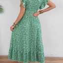 Casual Summer Maxi Dresses for Women (Green, XL)