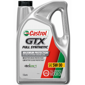 Castrol GTX Full Synthetic SAE 5W-30 Motor Oil, 5 Quarts