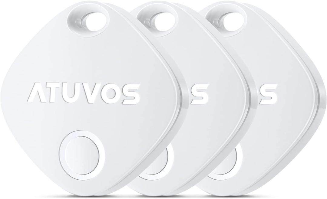 ATUVOS Air Tracker Tags-3 Pack, Bluetooth Luggage Tracker Works with Apple Find My APP (iOS Only, Not for Android), Keys Finder and Item Locator for Luggage, Backpack, Suitcases, Replaceable Battery