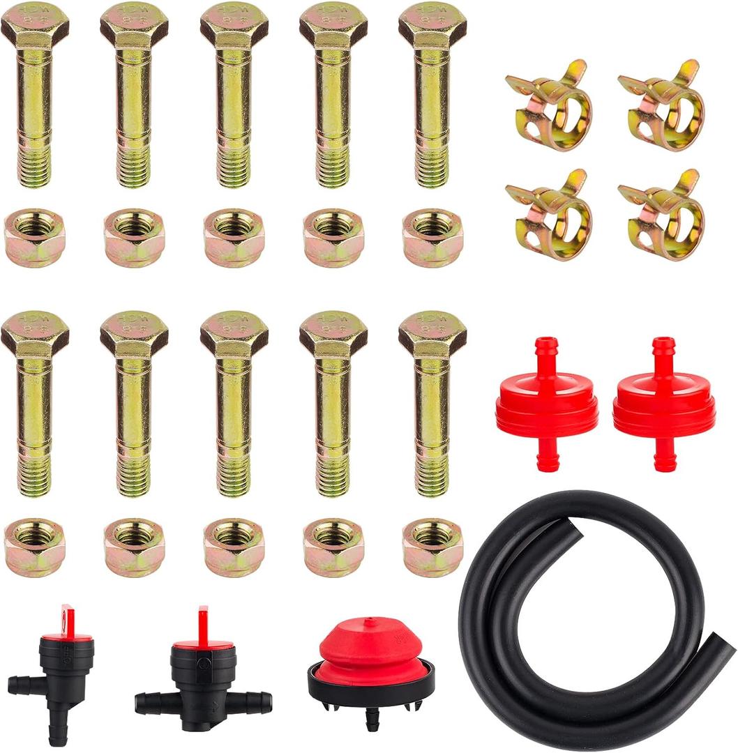 52100100 5/16" Shear Pins and Nuts for Snow Blower 6 Sets Shear Bolt Replacement kit for 52100100 521001 00659100