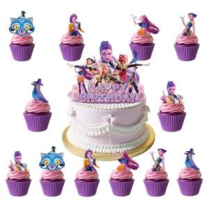 25 Pcs Cartoon Cake Decorations, Cute Happy Birthday Cake Toppers, Perfect for Theme Parties, Birthday Celebrations, and Holiday Festivities