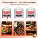 NEWTRY Commercial Meat Cutter Machine, 5mm Blade, Save Time, Easy to Clean, Slices Strips Cubes 3 in 1, 110V US Plug