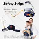 Uberfluss Baby Hip Carrier, Adjustable Waistband with Strong Support Hip Seat Baby Carrier, Ergonomic Carrier for Newborns & Toddlers up to 45lbs - fits Most Body Sizes (Dark Blue)