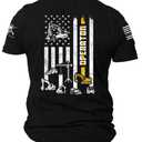 Heavy Equipment Operator USA Flag Operator Gift T-Shirt 2X