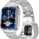 Smart Watch for Men with Answer/Make Calls, 1.85" HD Display Fitness Tracker Watch with Waterproof 100+Sports Modes Health Monitor Sleep Monitor for iOS Android  (Silver)