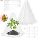 20 Packs 12"x 8" Garden Cloches for Plants,Plant Protectors from Animals,Plant Cages for Outdoor Plants,Plant Covers from Animals,Chicken Wire Cloche with Stakes for Protect Plants,Seedling,Vegetables