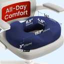 5 STARS UNITED Donut Pillow Hemorrhoid Tailbone Cushion Large Floor Cushion for Pain Relief Coccyx, Prostate, Sciatica, Pelvic Floor, Pressure Sores, Pregnancy, Postpartum Recovery, Blue