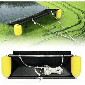 40" Wide Floating Pond Skimmer for Lakes & Ponds, Extra Replacement Net, Lightweight Aluminum Frame, Collects Debris and Leaf, Cleaning Tool for Ponds and Lakes, X-Large