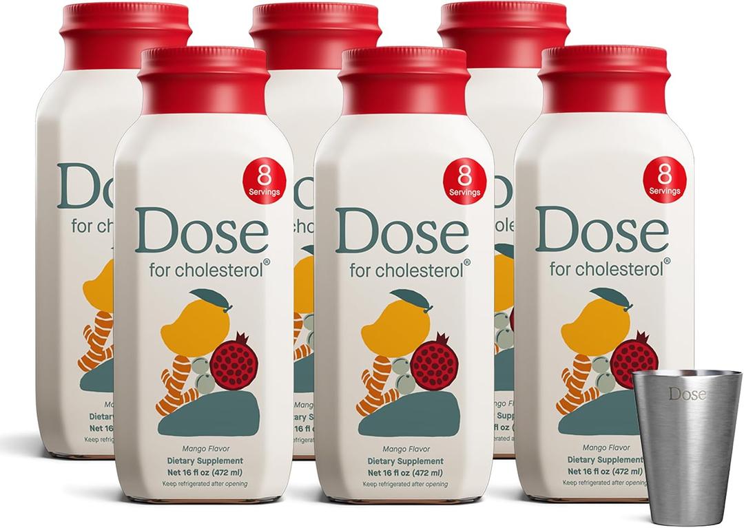 DOSE for Cholesterol Supplements, 16oz Bottle, 6 Pack