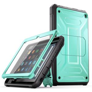 All-New 10 & 10Plus Tablet 8,DJ&RPQ Incompatible iPad TCL Full Body Rugged Hands-Free Viewing Stand Back Cover with Screen Protector-Green