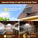 Solar Lights Outdoor Waterproof,396 LED Solar Shed Light Indoor Outdoor with Remote Control,Timer, Solar Pendant Light 5 Modes,Solar Powered Barn Lights for Chicken Coop,Gazebo,Garage,Shop