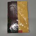 Newbridge Christmas Carol Holiday Noel Damask Fabric Tablecloth, 60 x 84 Inch Rectangle, Gold, Holly Leaf Poinsettia Weave, Wrinkle Free Soil Resistant Easy Care Table Cover