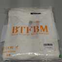 BTFBM Womens Short Sleeve Tops 2025 Summer Casual Crew Neck Oversized Sweater Color Ribbed Knit T Shirts(White,X-Large)