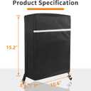 Electric Tongue Jack Cover for RV, Trailer, Camper, 900D Heavy Duty Waterproof Oxford Cloth with Reflective Strips, 14.8"H x 5.5"W x 10"D, Black