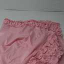 Ruffled Pink Modern Polyester Fabric Shower Curtain, Solid Waterproof Decoratived Farmhouse Shower Curtains for Bathroom, 72" W x Extra High 78" L