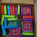 Hicarer 32 Pcs Tic Tac Toe Game Party Favor Goodie Bag Stocking Stuffer Kids 8-12 Tic Tac Toe Keychain Classroom Prize Puzzle Game Birthday Party Gift for Boy Girl Valentine's Day (Cute Color)