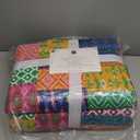 Lush Decor Misha Quilt | Patchwork Bohemian Reversible Print Pattern 3 Piece Bedding Set - King - Fuschia and Blue (Fuchisa/Navy)