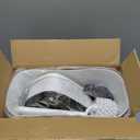 Bathroom Can with Lid, 14 Liter/ 3.7 Gallon Bathroom Can and Toilet Brush Set for Restroom, Bedroom, Living Room, Office, White Lid