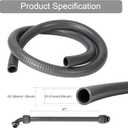 Electrical Conduit Kit 3/4'' 4FT Grey Electrical AC Whip Kit, Liquid-Tight Flexible Electrical Conduit with 90 Degree and Straight Connector Fittings