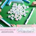 2 Pcs American Mahjong Bag Empty Mahjong Tiles Bag with Zipper Letters Mah Jong Carrying Bags American Mah Jong Accessory Case Only (Modern Style,Large)