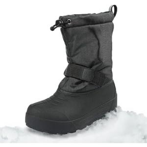 Northside Frosty Insulated Winter Snow Boots for Girls and Boys with Rugged, Water Resistant Nylon Upper, Quick-Drying Lining, Removable EVA Insole, and Durable TPR Outsole - Onyx, 7 Toddler 