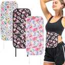 KANAV 3 Pack Castor Oil Packs for Liver Detox - Reusable Organic Cotton Flannel Castor Oil Pack Wrap for Constipation Insomnia and Inflammation (Oil Not Included)