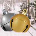 2 Pcs Giant Inflatable Christmas Balls, 24IN PVC Jingle Bell Large Outdoor Indoor Christmas Ornaments,Oversized Blow Up Balls for Garden Yard Patio Decorations