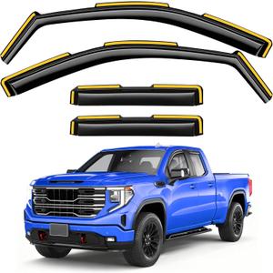 Window Rain Guards for 2019-2026 Chevy Silverado/GMC Sierra 1500 Double Cab