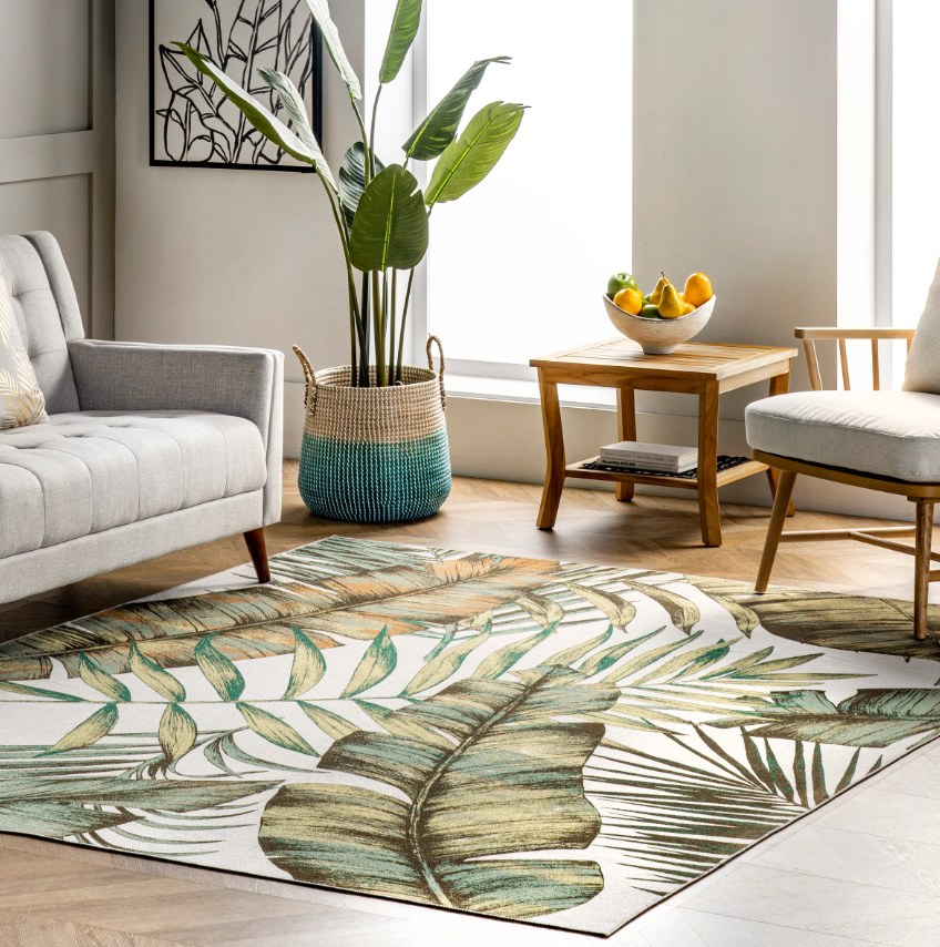 NuLOOM 2' 6" x 10' Long Rectangle Rug HJAU01A, Leaf Design