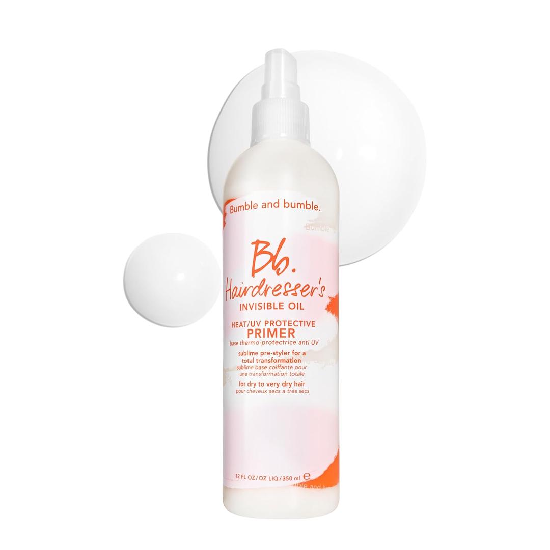 Bumble and bumble. Hairdresser's Invisible Oil Heat/UV Protection Leave-In Conditioner Hair Primer | Hydrating, Anti Frizz, Color Safe | All Hair Types and Textures | With Argan + Coconut Oil
