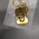 A-Z Stainless Steel Letter Keychain - Alphabet Initial Key Ring for Men Women, Purse or Car Charm G