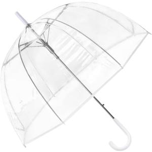 Clear Bubble Wedding Travel Umbrella Large Canopy Transparent Dome Coverage Clear Umbrellas for Rain Adult Stick Umbrella-Automatic Open,Grip Handle Perfect for Weddings