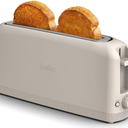 bella 2 Slice Slim Toaster, Fitsanywhere™ Kitchenware, 6 Setting Shade Control with Reheat & Cancel Buttons, Fits sourdough, 10” Long Slot, Anti Jam & Auto Shutoff, 900 Watt, Oatmilk