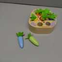 KMTJT Montessori Toys for 1 2 3 Year Old Toddlers, Rabbit Carrot Harvest Game Wooden Toys for 6-12 Months Baby Boys and Girls, Shape Sorting Matching 1st Birthday Easter Gifts for Babies 1-3 (Macron)