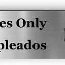 Self Adhesive "Employees Only/Sólo Empleados" Sign | Metallic Silver | Easy Peel & Stick | Bilingual English & Spanish | 7.4"x1.9"