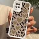 for Samsung Galaxy A12 Case, Creative Pattern Design Girls Women Liquid Silicone Cover, Thicker Frame Shockproof and Scratch-Resistant Soft Case for Samsung A12 - Leopard Hearts