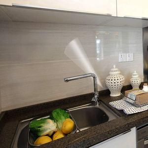 COSNIGHT Clear Contact Paper Kitchen Oil Proof Waterproof Self Adhesive Vinyl Film High Temperature Resistant Transparent Removable Paper for Kitchen Backsplash Protector 17.7In*118In