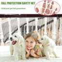 Safety Rope Net for Kids,Knotless Fence Net for Balcony Stairway Guard,Outdoor Terrace Decoration Pet Anti-Fall Rope Netting,Baseball Sports Netting(Size:1M*2M(3.3FT*6.5FT),Color:White)