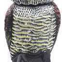 Owl Decoys to Scare Birds Away with Rotating Head,Natural Enemy Bird Deterrent Realistic Eyes & Waterproof Shape Fake Owl Scarecrow Bird Control