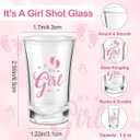 25 Set Baby Shower Favors for 25 Guests, It's a Girl Shot Glasses with Bottle Opener Keychains Floral Thank You Tags & Bags for Gender Reveal Party Baby Shower Game Prizes Guests Return Gift (Girl)