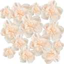 Cholemy 24 Pcs Tissue Paper Flowers, Crepe Paper Flowers Decorations 8" 10" 12" for Wedding Party Baby Bridal Shower Carnival Party Birthday Nursery Wall Decor(Beige)