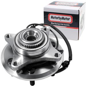 MotorbyMotor 515169 (4WD) Front Wheel Bearing and Hub Assembly with ABS 6 Lugs Fits for 2015-2017 Ford F-150 (2.7L 3.5L 5.0L Engines) Heavy Duty Low-Runout OE Directly Replacement Hub Bearing 