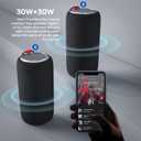 Monster S310 Upgraded Bluetooth Speaker, 30W Portable Speaker, 360 Stereo Sound with Punchy bass, TWS Pairing, IPX6 Waterproof, Bluetooth 5.2, 24H Playtime, Perfect for Home, Outdoor, Beach, Party
