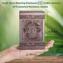 Cremation Urns for Human Ashes Adult Male Female, Wooden Tree of Life Urns Box and Casket for Ashes Men Women Child, Pets Cat Dog Urn, Burial Funeral Memorial Urns for Ashes, Holds 20 Cubic Inch