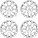 Wheel Hubcaps Compatible with Nissan Altima 2013-2018 16-inch Wheel Covers Black Set of 4Pcs (Silver)
