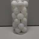 XmasExp 24ct Christmas Ball Ornaments Shatterproof Christmas Ornaments Set Decorations for Xmas Tree Balls Halloween Decorations (1.57''/40mm, White)